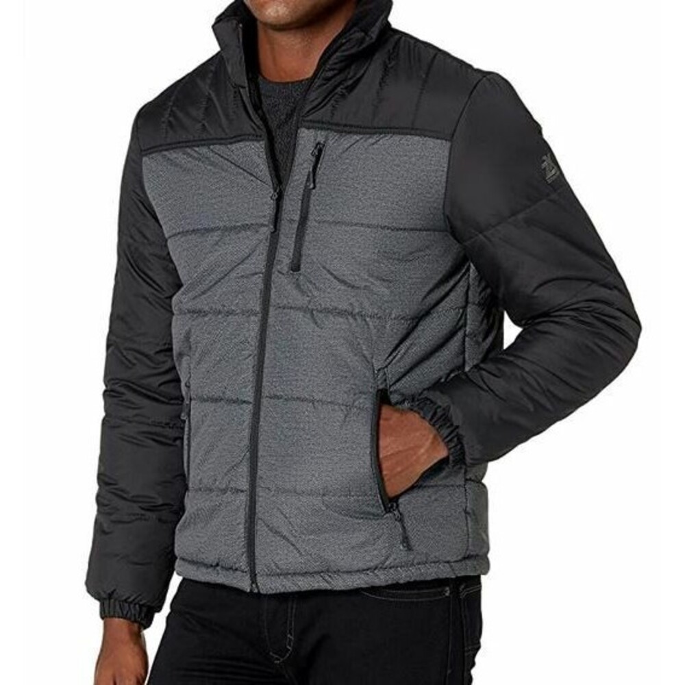 NWT Men's Big & Tall ZeroXposur Flex Puffer Jacket Black Denim 2XLT XXL Tall